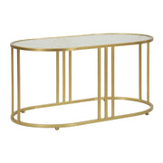 Tavolino VKH797, Oro, Metallo, 90x50x45 cm