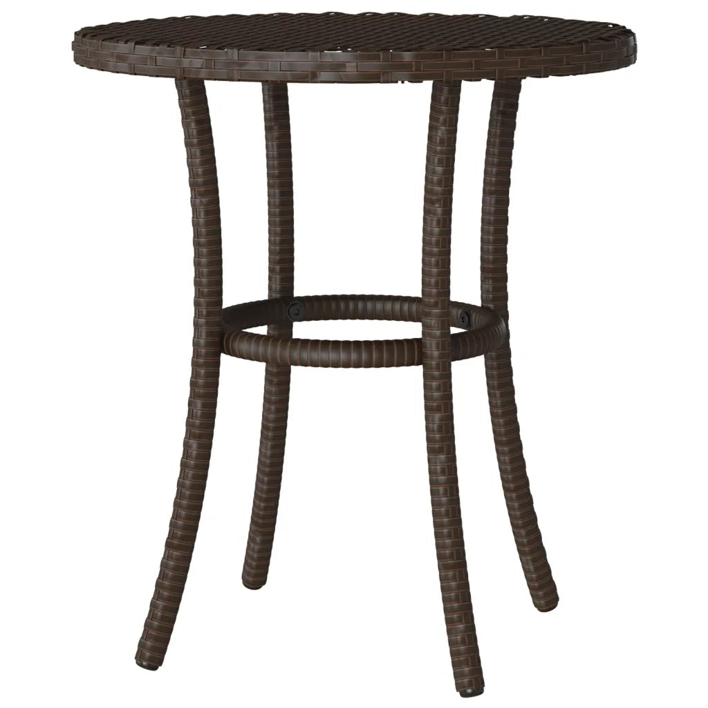 Set Bistrò 3 pz con Cuscini Marrone in Polyrattan