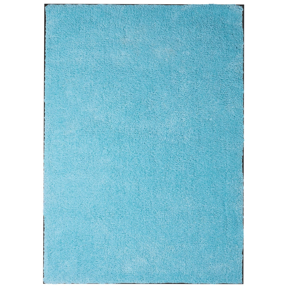 Tappeto Shaggy Blu 140 x 200 cm Moderno Tappeto Rettangolare Turchese a Pelo Lungo