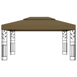 Gazebo con Tetto Doppio e Luci LED 3x4 m Grigio Talpa 3070313
