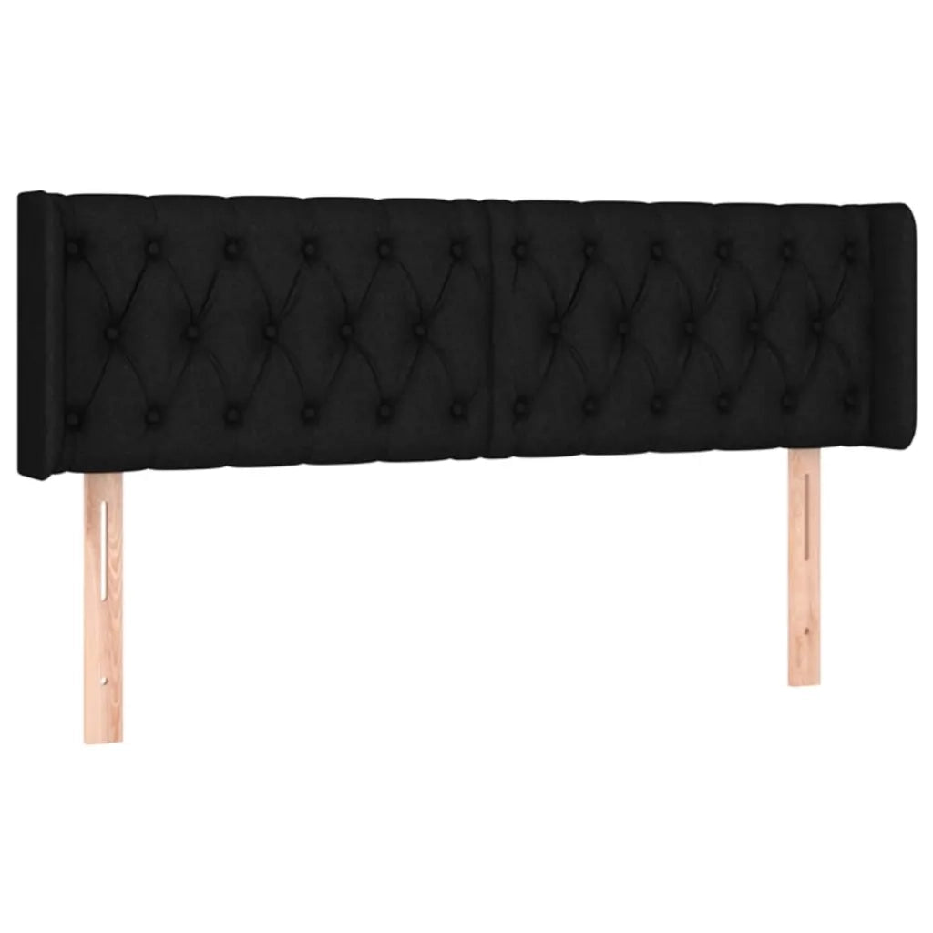 Testiera ad Orecchio Nera 147x16x78/88 cm in Tessuto 3119104