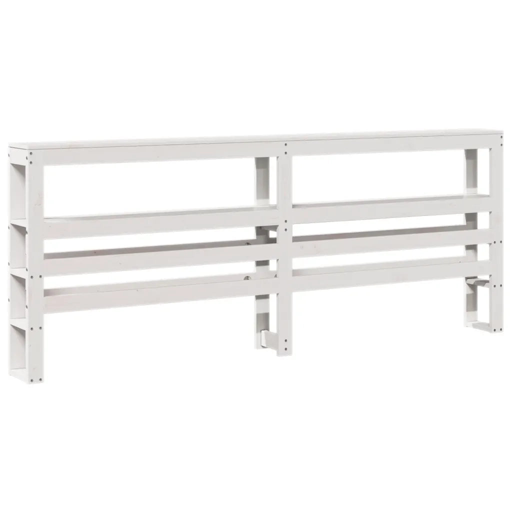 Giroletto senza Materasso Bianco 200x200 cm Legno Massello Pino 3306448