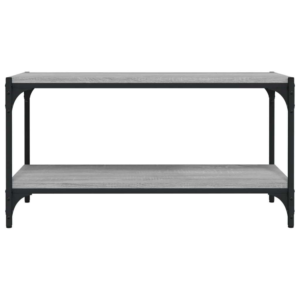 Mobile TV multimediale mensola TV credenza TV sala da pranzo soggiorno camera da letto Sonoma 80 x 33 x 41 cm legno ingegnerizzato e acciaio grigio 02_0028453