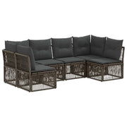 Set Divano da Giardino 6 pcs Grigio polyrattan 3434159