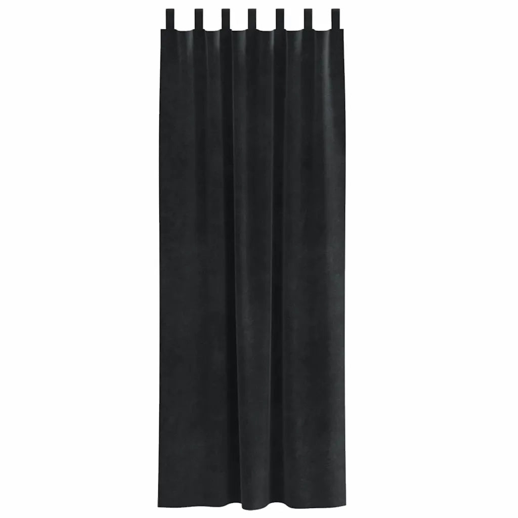 Tende oscuranti 2 pcs Nero 140 x 225 cm Velluto 4107175