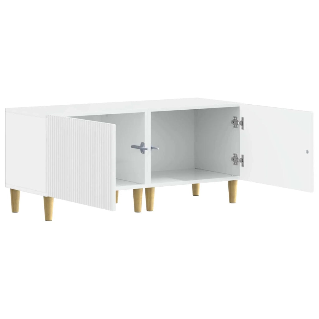 Mobile TV Bianco Lucido Legno ingegnerizzato 896679