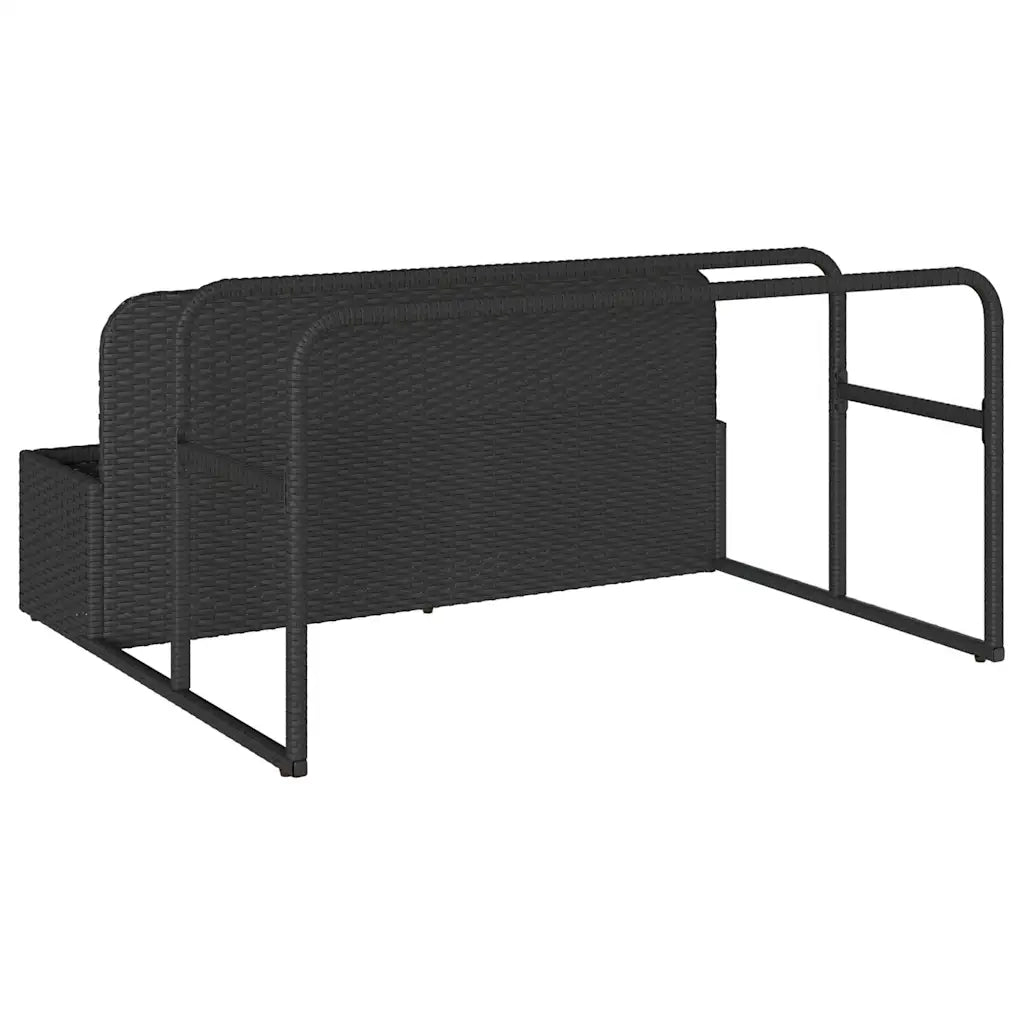 Galleggiante a Bordo Piscina Nero 110x100x57 cm in Polyrattan CFW4656272