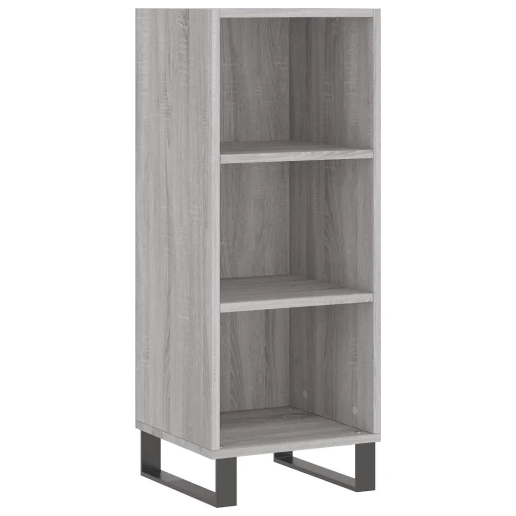 Credenza | Madia | Buffet da pranzo | Armadio da pranzo Grigio Sonoma 34,5x34x180 cm in Legno Multistrato
