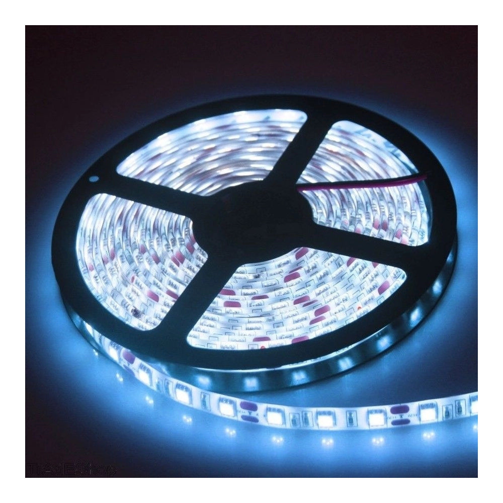 Trade Shop - Bobina Striscia Strip Led 5050 Flessibile 5m 300 Led Adesiva Luce Interno Ip 20 - -rosso      -