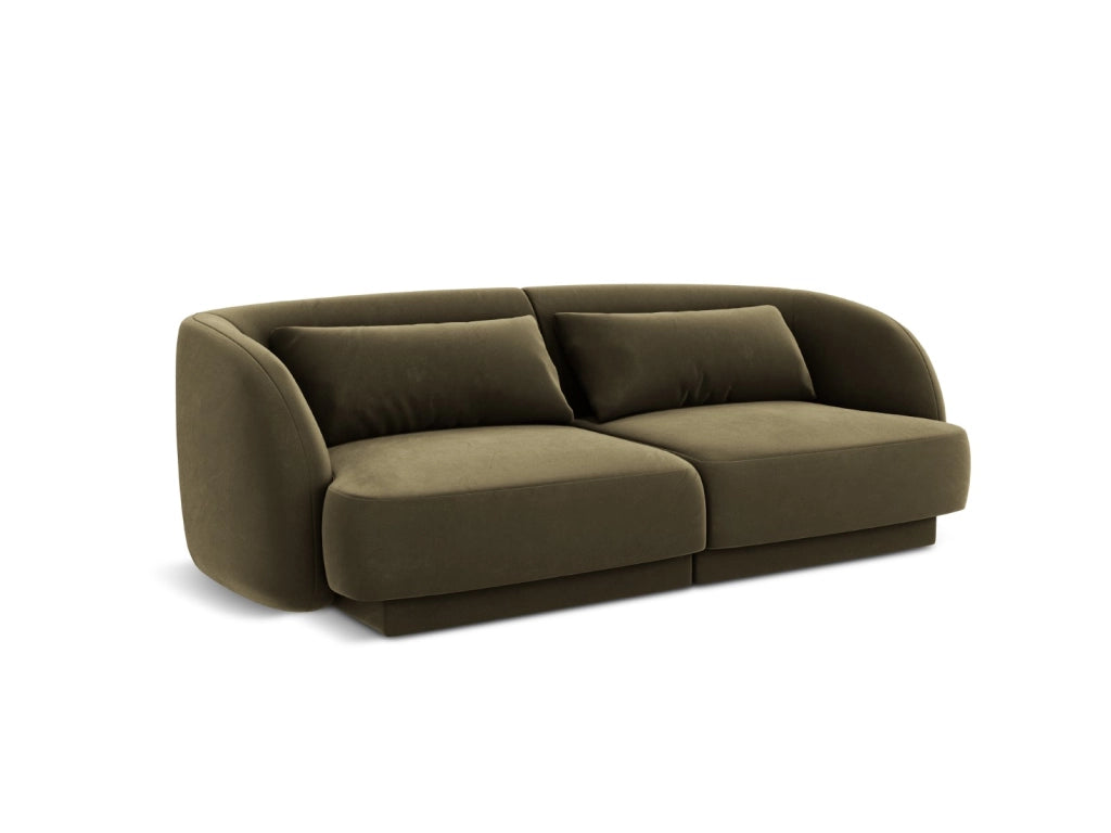 Cosmopolitan Design - Divano "Tulum" 2 posti in velluto verde 
