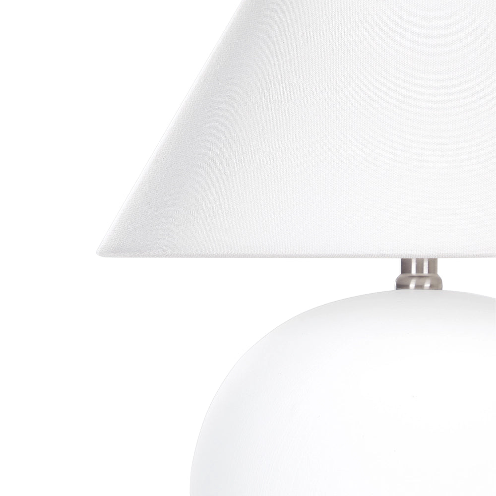Lampada da tavolo in ceramica con base in terracotta e paralume in tessuto di lino bianco illuminazione tradizionale soggiorno camera da letto