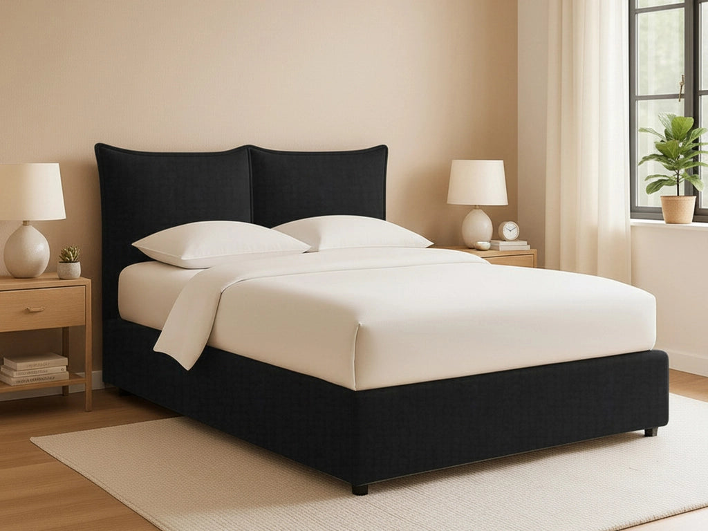 Malton, Letto Piazza e Mezza Sfoderabile Made in Italy, Grigio Scuro