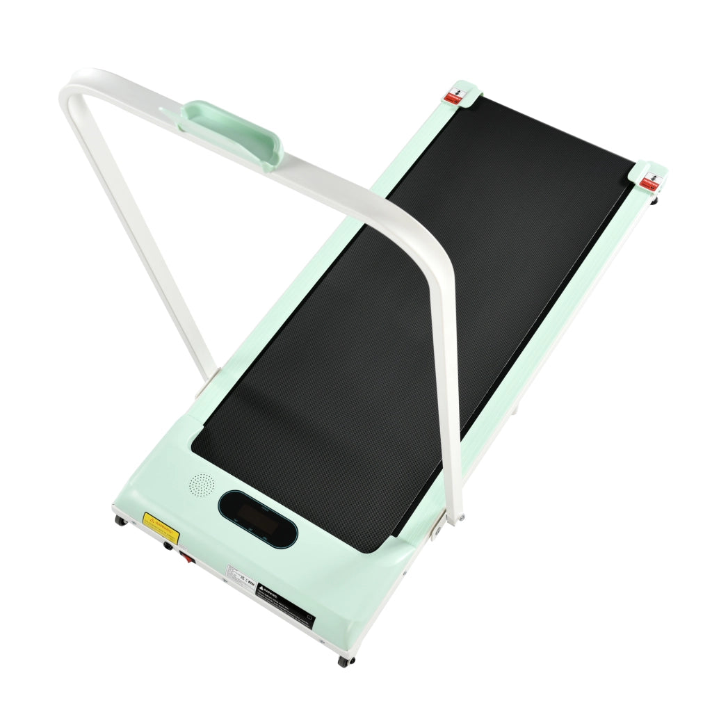 Tapis Roulant 2 in 1 Verde 1-6 km/h con Bluetooth, Display LED, Telecomando e Portata 90 kg