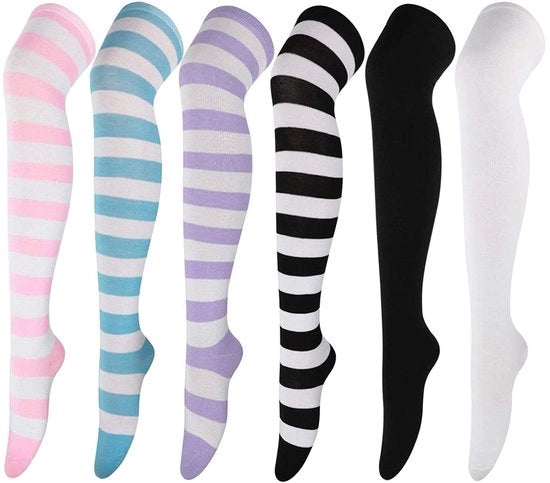 Calze da Ciclista con Caviglia Alta 6 Paia - Calze Casual per Donna/ Ragazza - Moda Tendenza - Abbigliamento di Qualità - Calze da Ciclista con Caviglia Alta