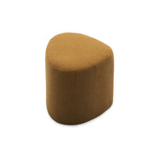 Pouf a forma di ciottolo in tessuto, mostarda