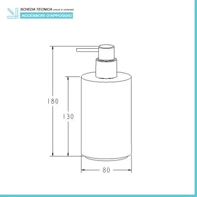 Dispenser sapone da appoggio bianco in resina effetto pietra Matera