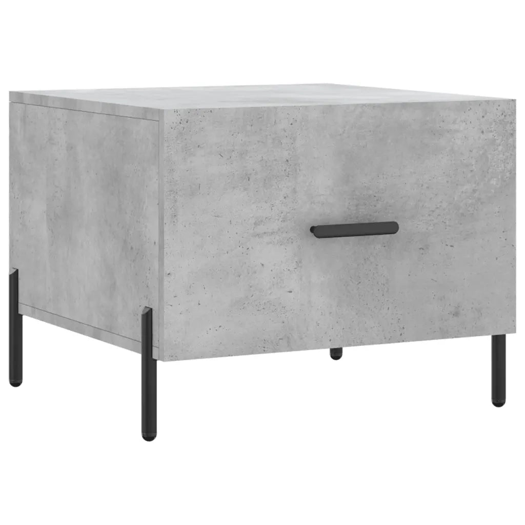 Tavolino Salotto Grigio Cemento 50x50x40 cm Legno Multistrato 829420
