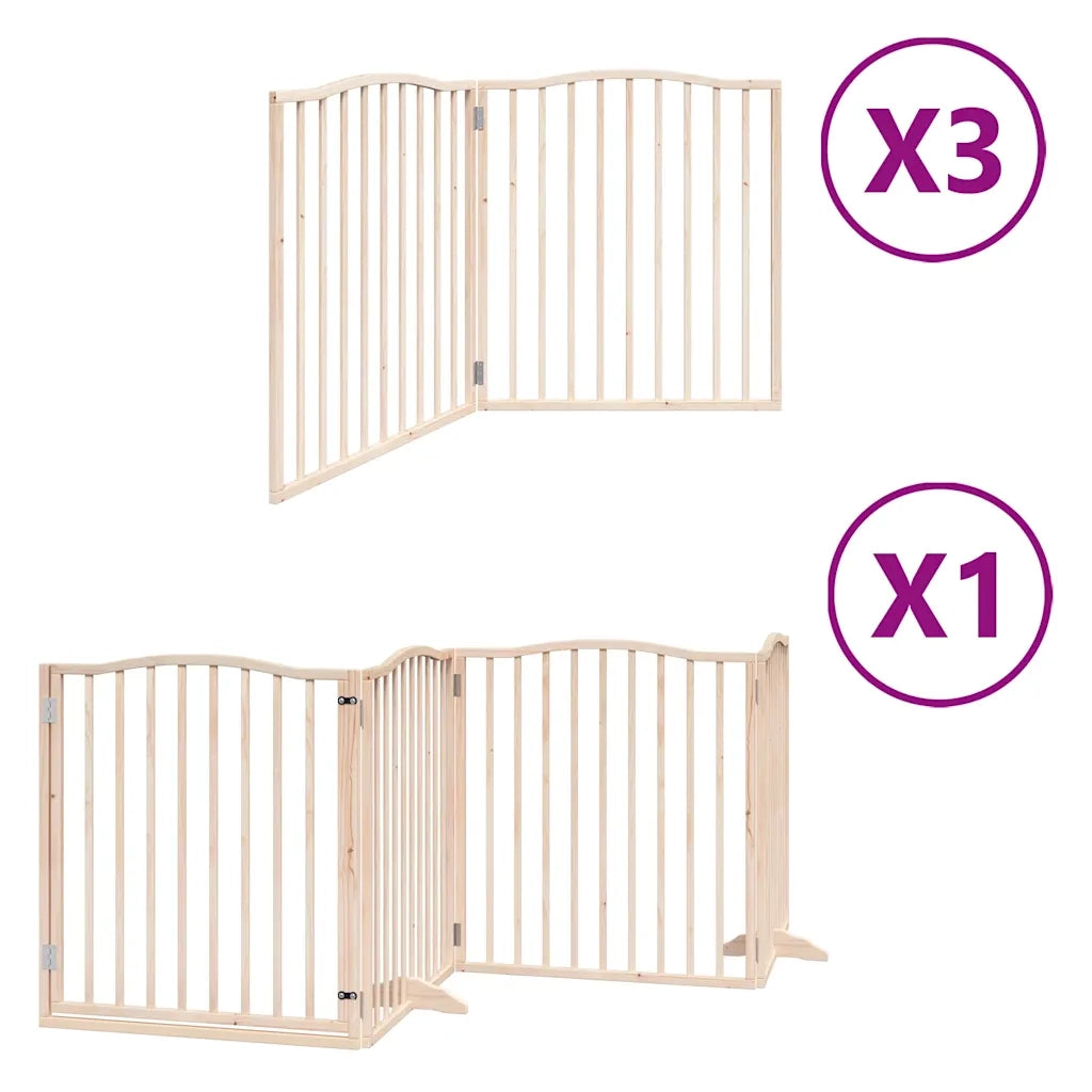 vidaXL Cancello per Cani Porta Pieghevole 10 Pannelli 800 cm in Pioppo