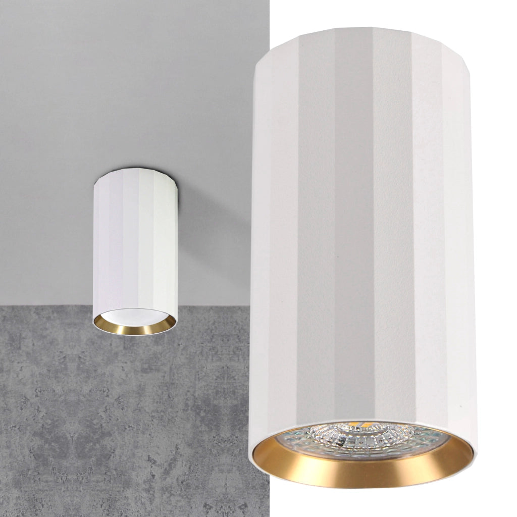 Faretto plafone bianco/oro GU10 Nicea 323460 Polux