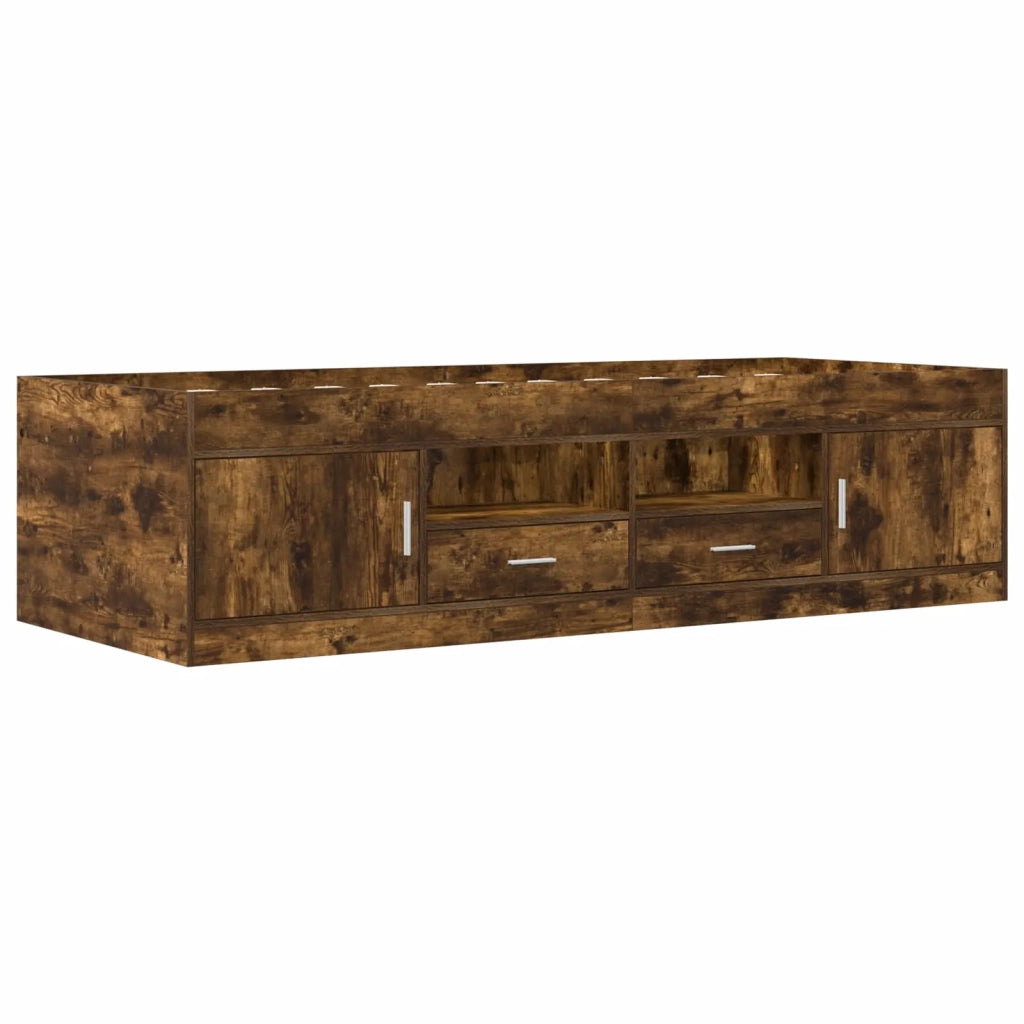 Telaio del letto con storage con porta Rovere Fumo 80 x 200 cm 3429495