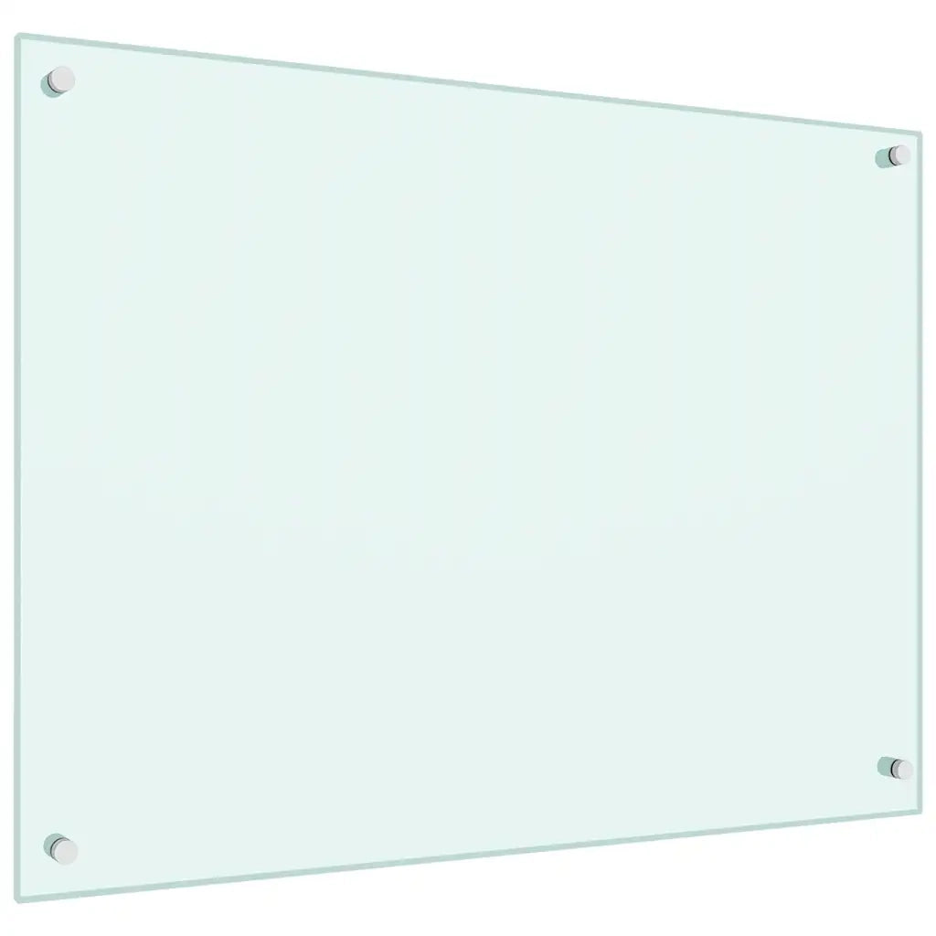 Paraschizzi per Cucina-Protezione parete cucina Bianco 80x60 cm in Vetro Temperato