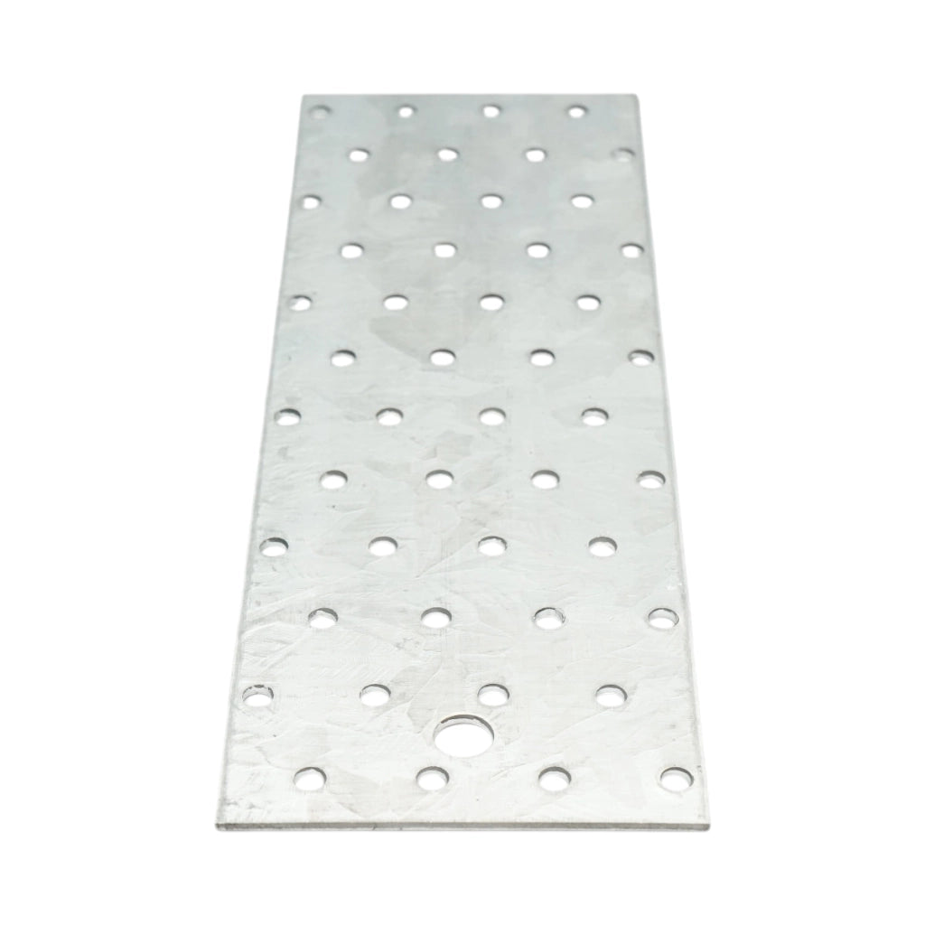 Piastra forata 80x240mm, spessore 2mm, acciaio zincato
