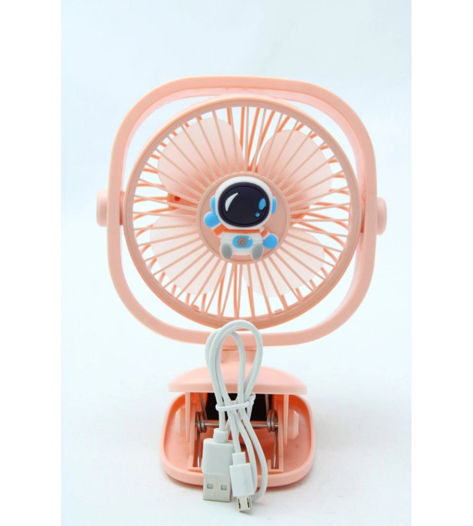 Mini Ventilatore da tavolo con clip ricaricabile tramite USB luce RGB BJJ848-2