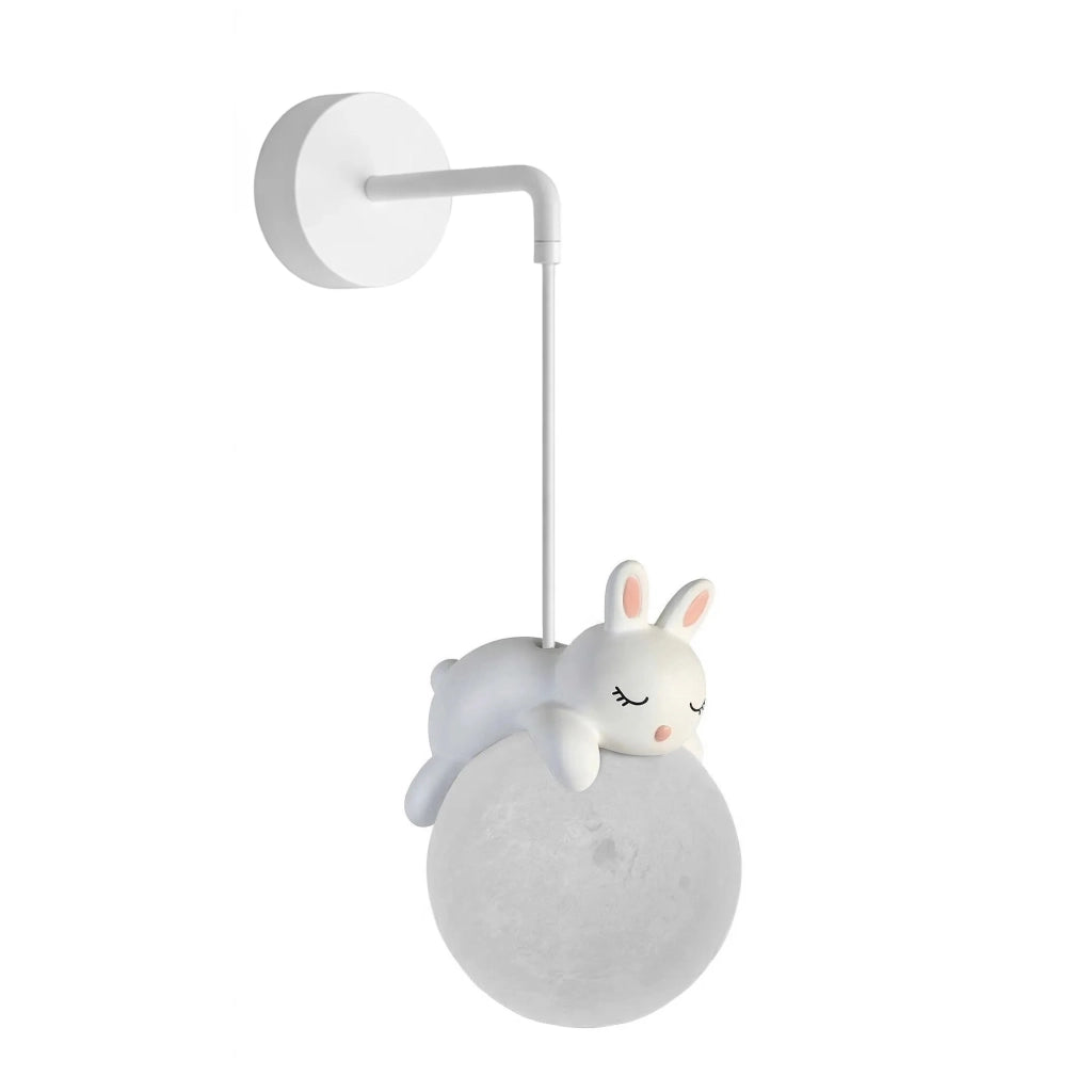 Lampada Da Parete Applique Con Coniglietto Addormentato G165-1w