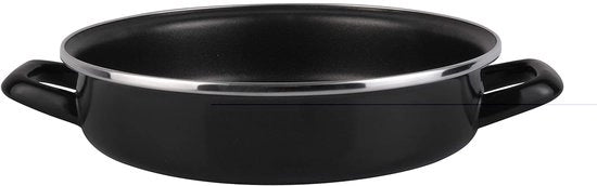 Pentola smaltata - rivestimento antiscivolo - nero - acciaio