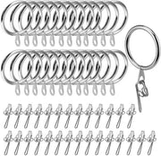 Raccordi per tende 30 mm - Attrezzi per tende metallici - 100 pezzi - Duraturi - Facili da installare - Argento - Attrezzo per tenda