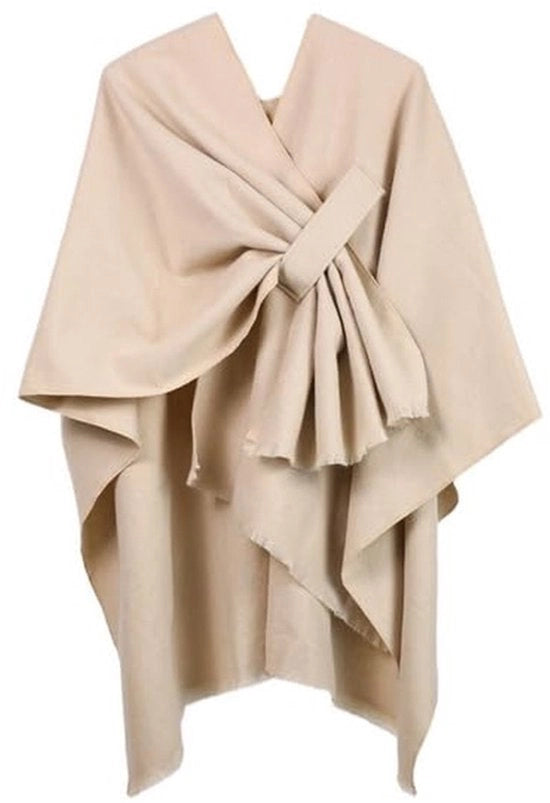 Poncho con Disegno Flessibile - Poncho a Maglia per Donne - Scialle Donne - Cappotto Donna - Capa Super Soffice - Capa Donna con Fit Ampio