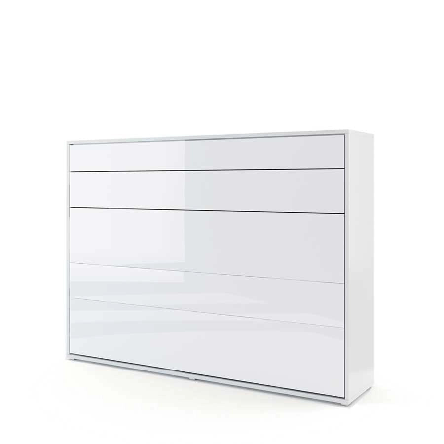 LETTO 04 140x200 ORIZZONTALE BIANCO LUCIDO
