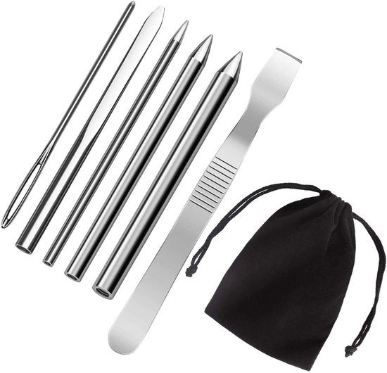Paracord aghiature RVS - Set di 6 - Accessori per progetti creativi - Ideali per l'arte manuale - Accessori perfetti per i progetti di DIY