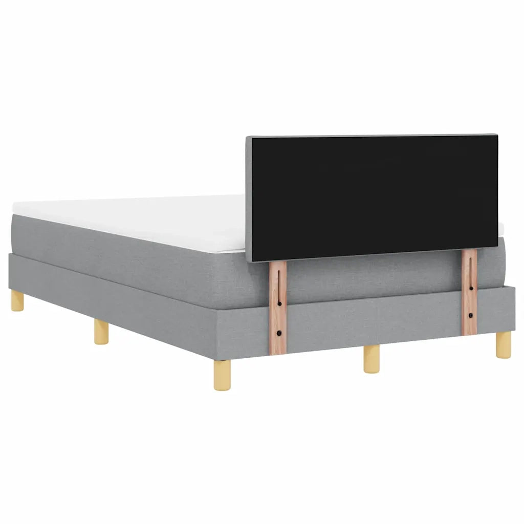 Letto a Sorgente LED Grigio chiaro 120 x 190 cm Tessuto 3342499