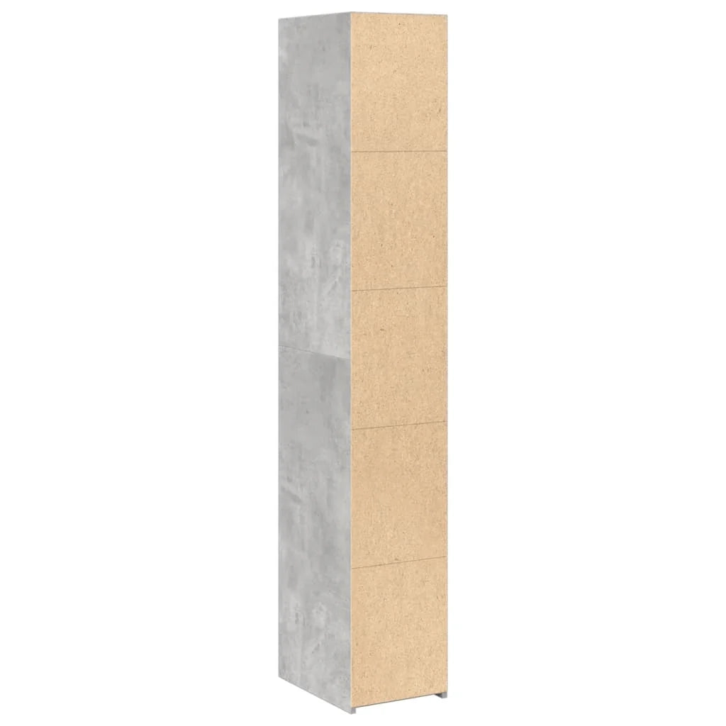 Buffet credenza cassettiera mobiletto mobile contenitore organizer cucina soggiorno salotto alto 30 x 41 x 185 cm legno ingegnerizzato grigio 02_0034234