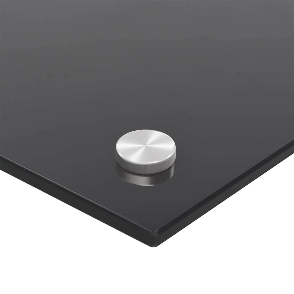 Set di 2 paraschizzi moderni per cucina neri 90 x 60 cm design elegante resistenti al calore in vetro temperato nero 02_0056231