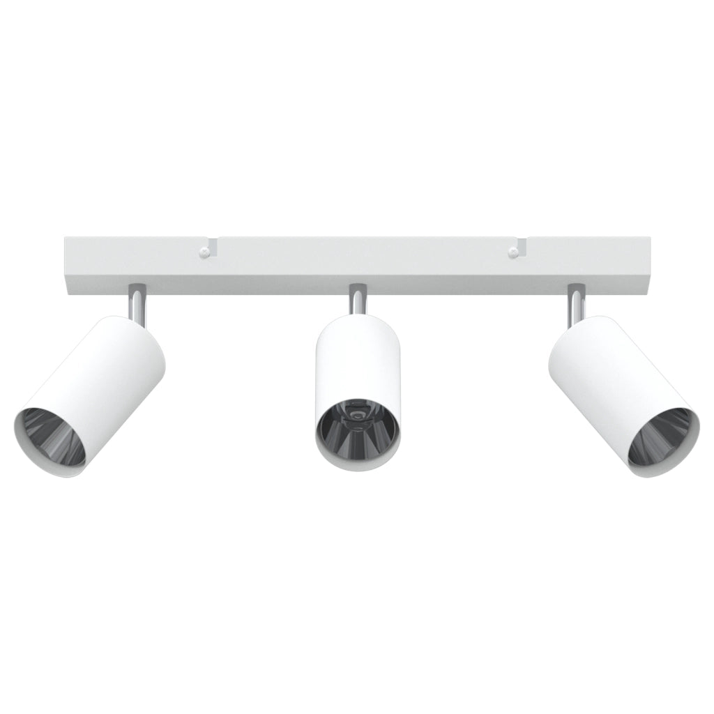 Farettone da soffitto 3 Vie Regolabile Bianco GU10