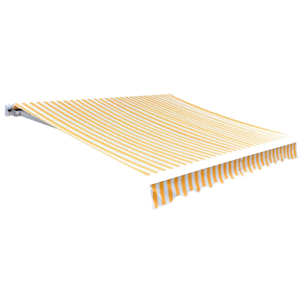 Tendone Parasole in Tela Giallo Girasole e Bianco 3x2,5 m