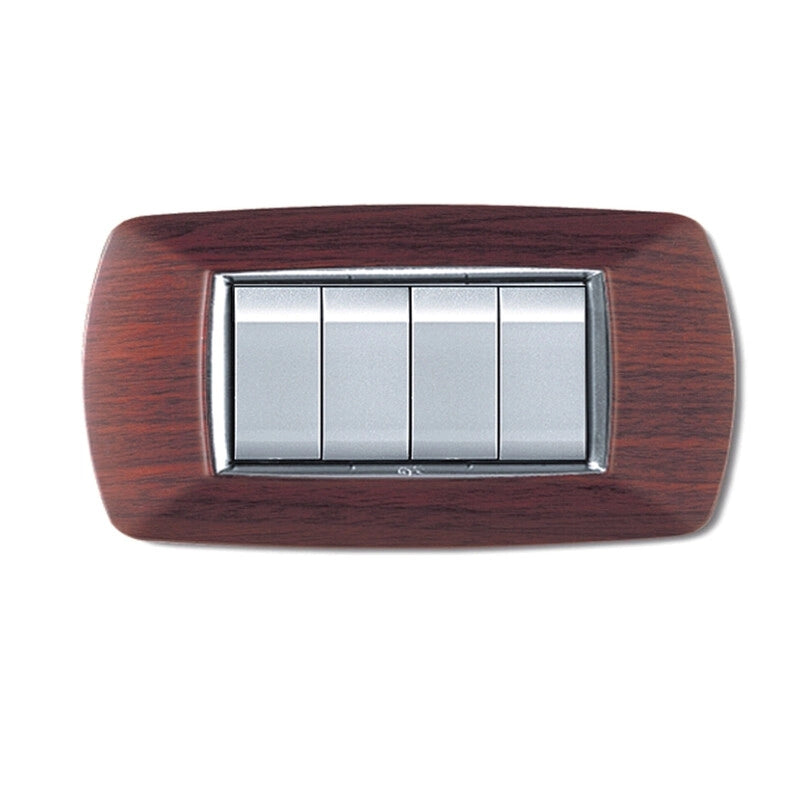 PLACCA LIFE LIVING PLAST LEGNO SCURO 4P