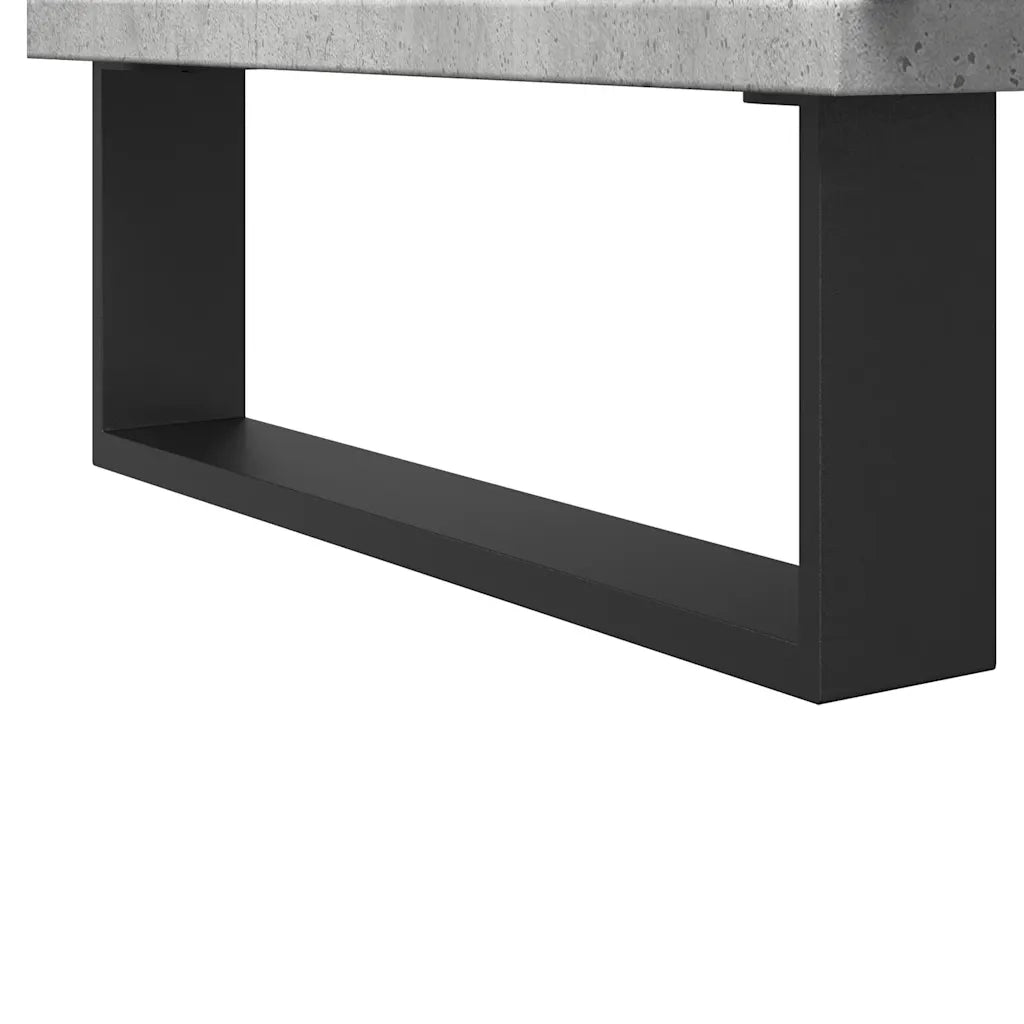 Armadietto da Bagno Grigio Cemento 80x33x60cm Legno Multistrato 857237