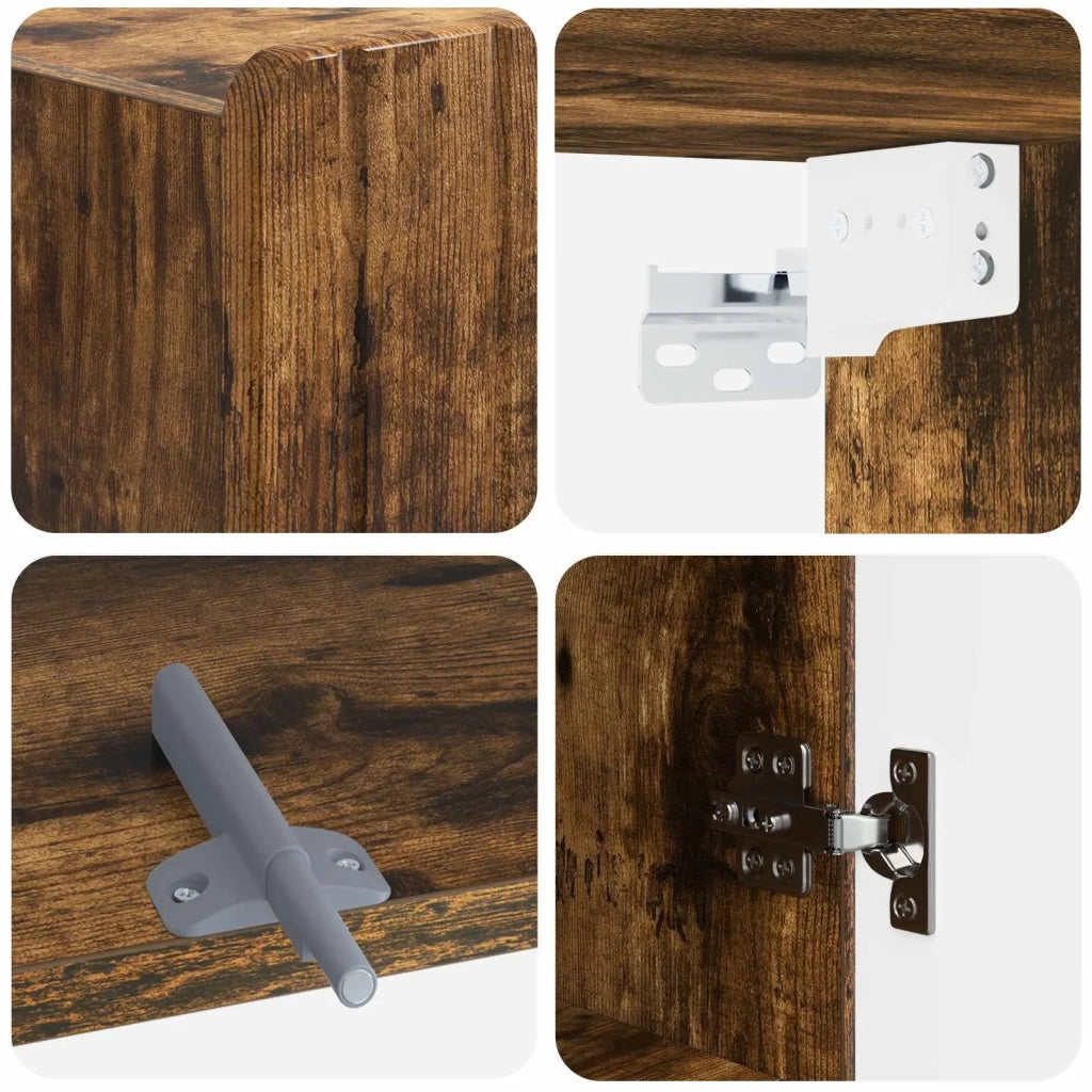 Armadio da bagno a muro ZWOLLE Rovere Fumo 30 x 31 x 63 cm 896370