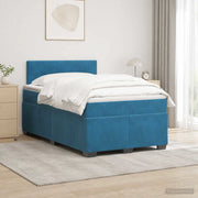 Letto con Box Spring, Materasso e LED Blu 120 x 200 cm Velluto 3452160
