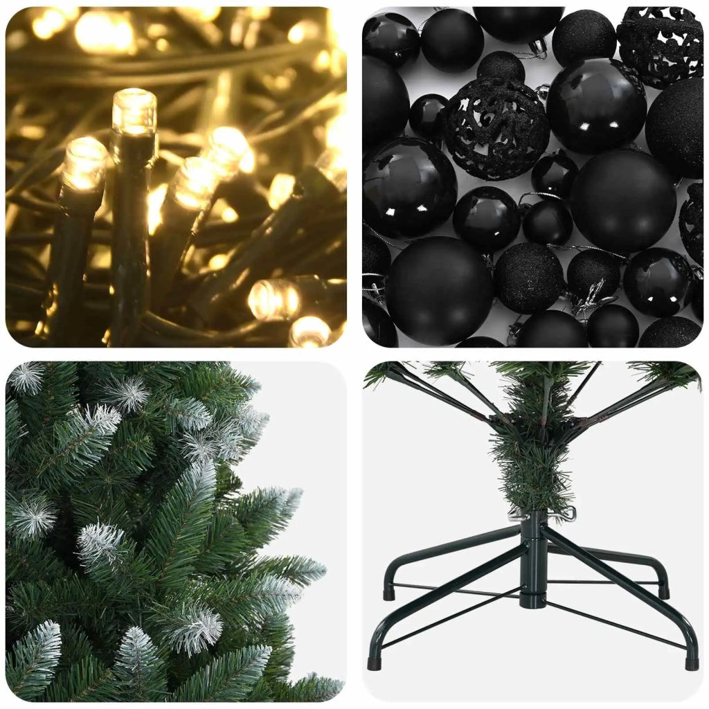 Albero di Natale Artificiale con Palline 150 cm 150 LED 3461331