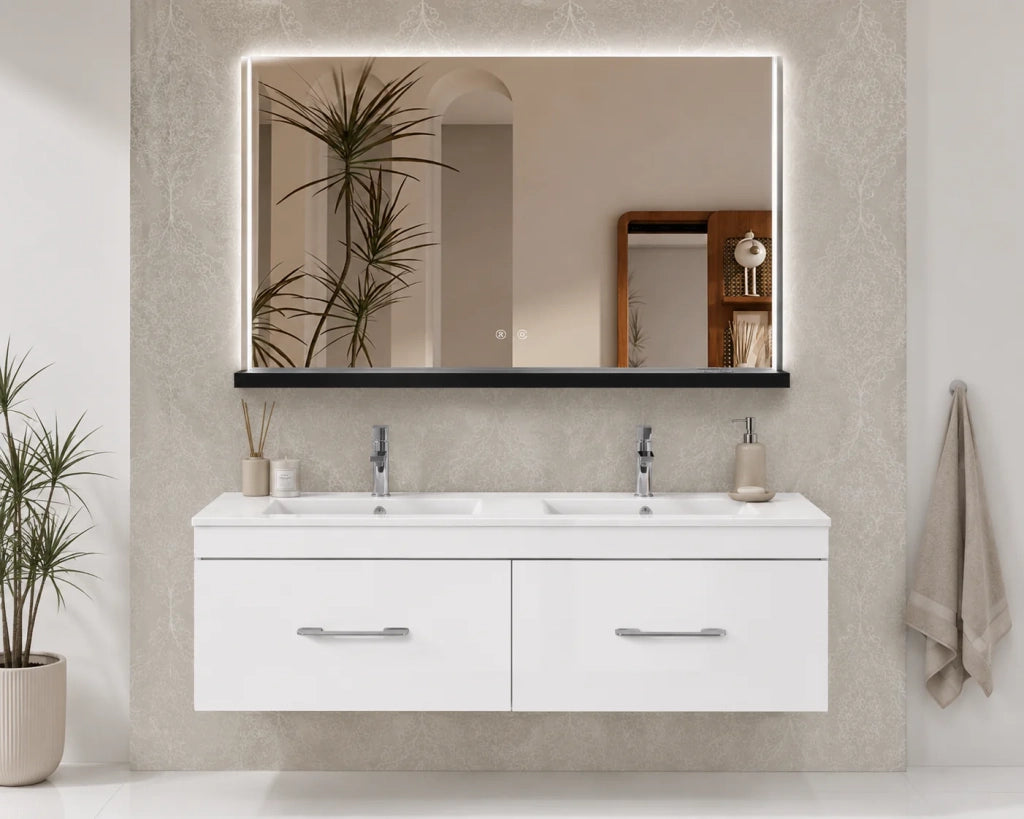Mobile bagno con lavabo ORIGENBATH FLORENCIA senza specchio 120x45 cm 2 senos bianco