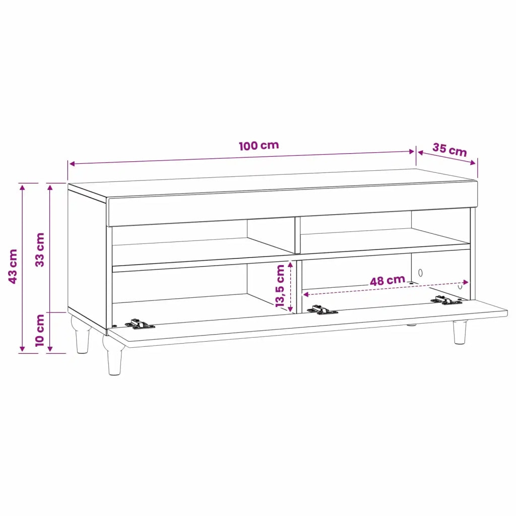 Mobile TV LED Bianco Lucido Legno ingegnerizzato 896329