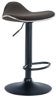 Sgabello Shanghai in tessuto grigio scuro,nero