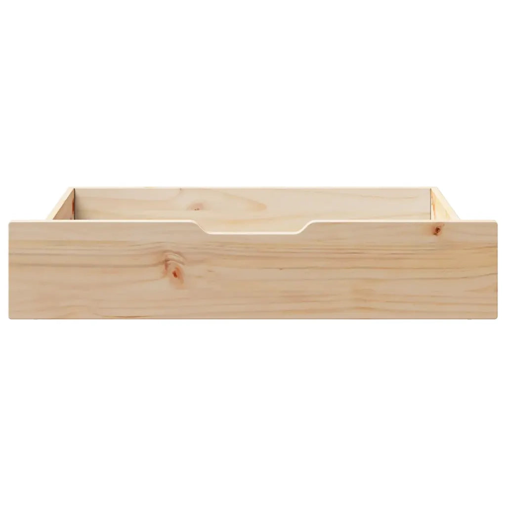 Cassettoni da Letto con Ruote 2 pz 80x55x17 cm in Legno di Pino