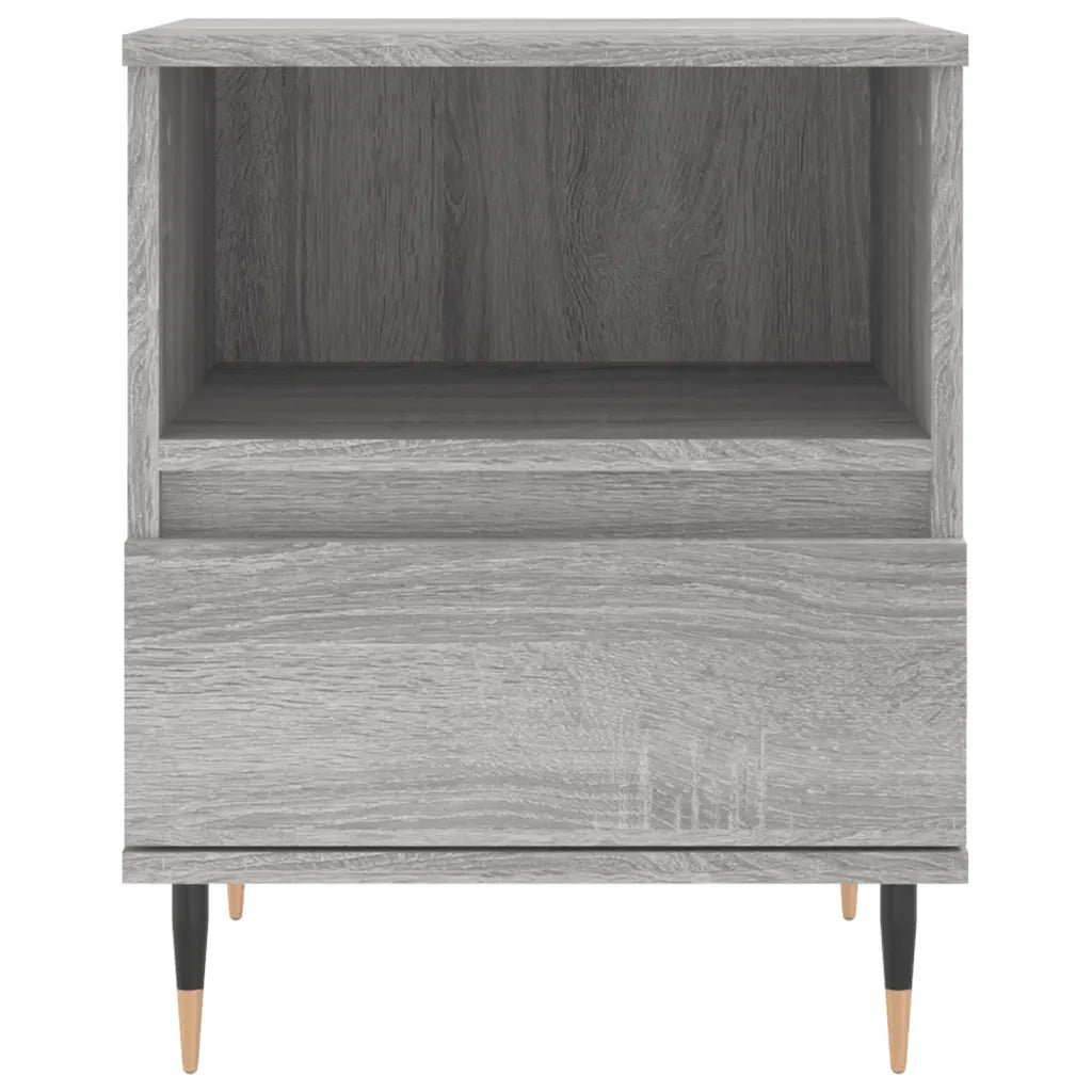 Comodini 2pz Grigio Sonoma 40x35x50 cm in Legno Multistrato 830617