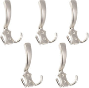 Set di 5 Hanger per Parete - Hanger per Parete Triplo - Hanger Metallico - Hanger per Asciugamano e Costumi - Progettato per Risparmiare Spazio - Design Stilizzato - Hanger per Parete J