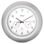 Mebus 19450 orologio da parete e da tavolo Orologio digitale Rotondo Argento, Bianco
